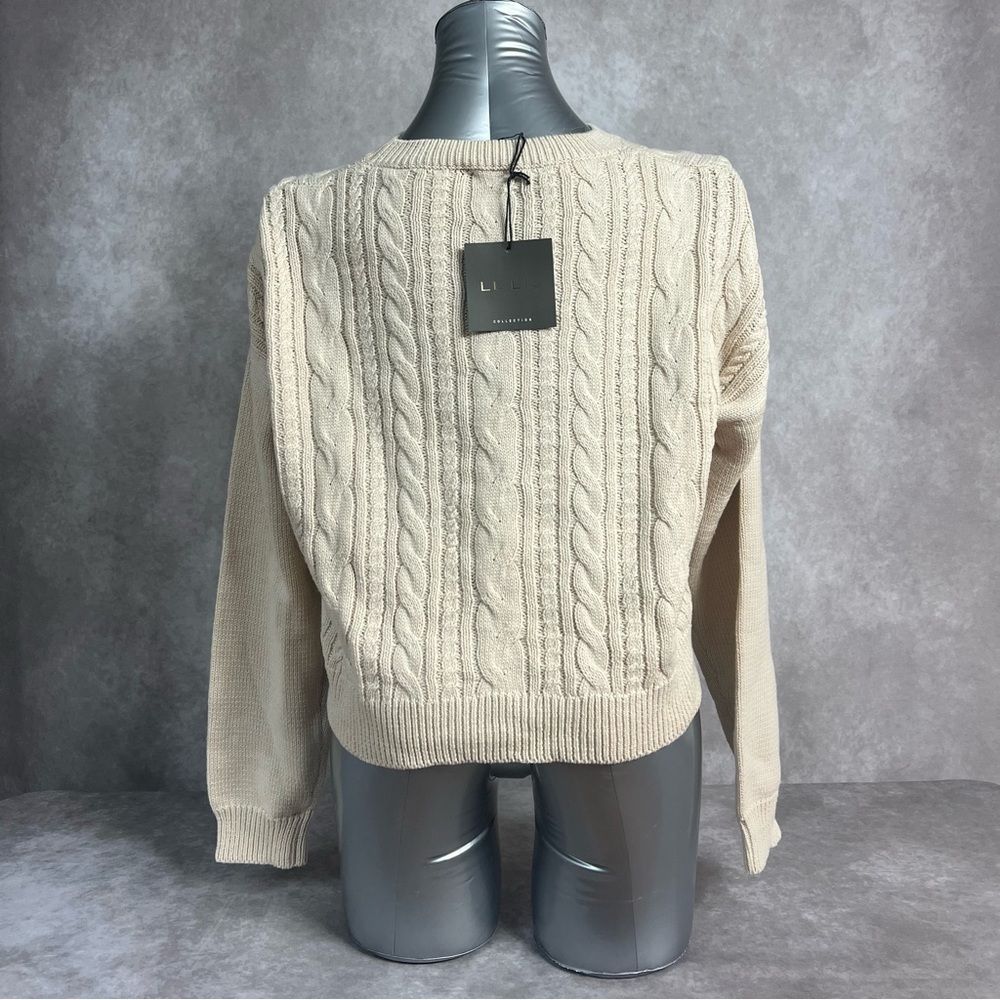 Le Lis Cream Sweater with Brown Number Design - Picture 2 of 6